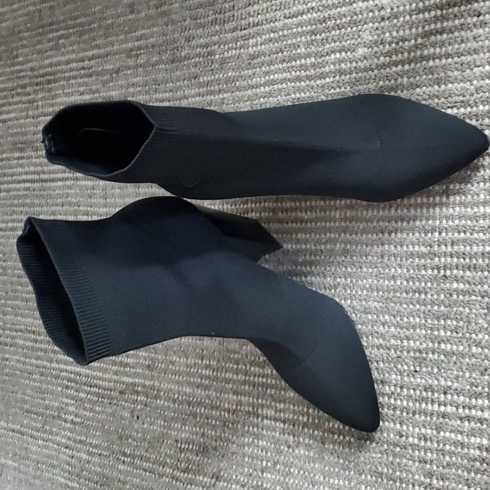 Vince Camuto Black Chunk Heel Booties